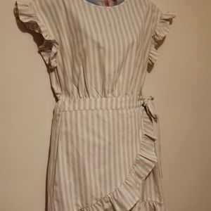After Market striped ruffle dress